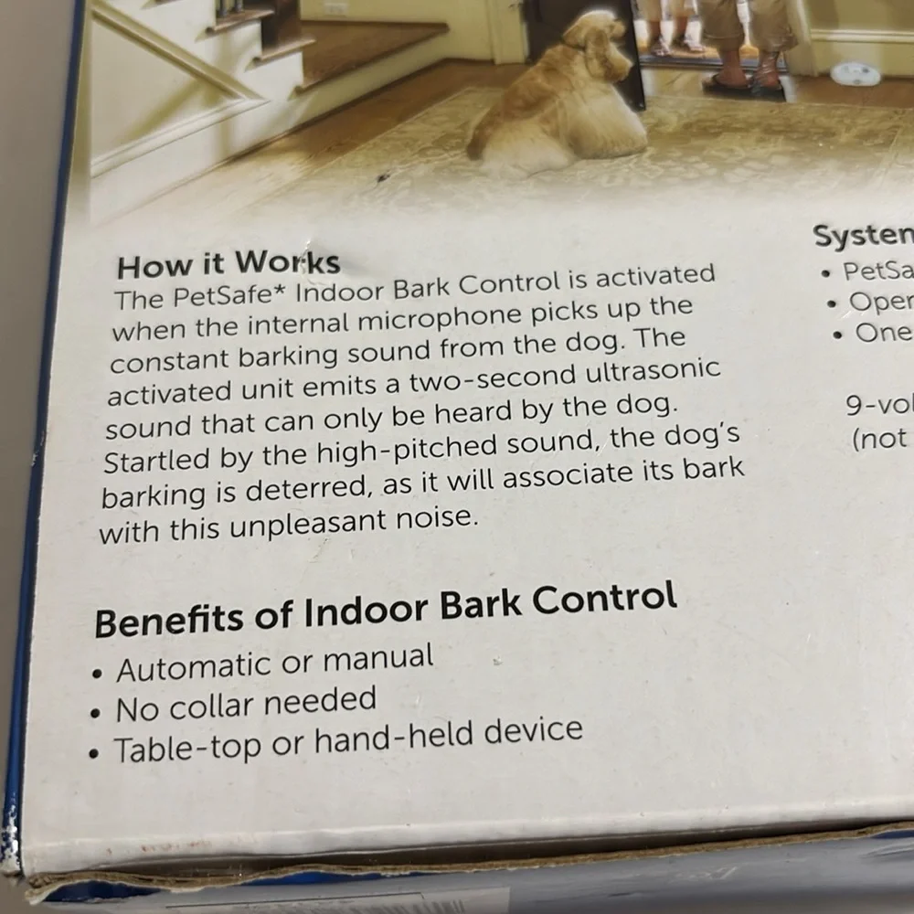 PetSafe Ultrasonic Indoor No Bark Stop Dog Barking Control PBC-1000 #570